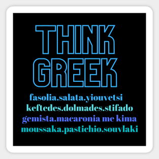 Think Greek Sticker